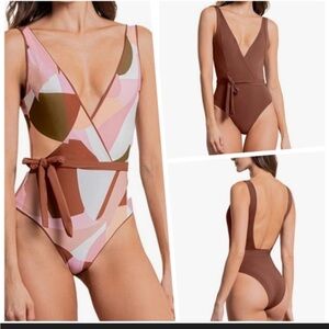 Maaji reversable Brown and multicolor One Piece Swimsuit